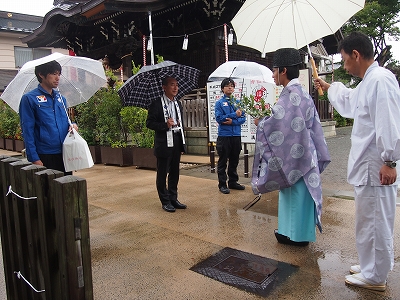 神主による安全祈願